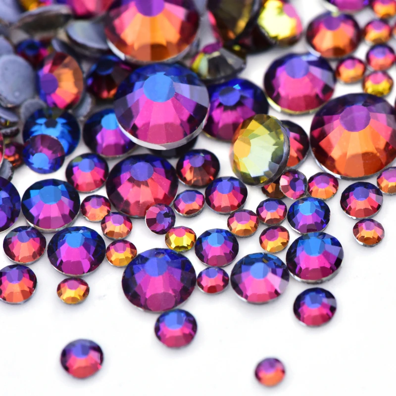 Oleeya hot fix rhinestone Blue Volcano