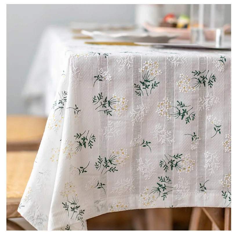 

Цветочная скатерть в Корейском стиле, кружевная ткань, прямоугольный журнальный столик, свежая ткань для пикника с американским принтом
