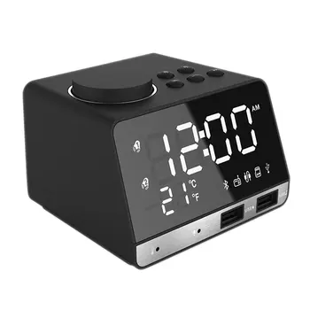 

K11 Speaker Alarm Clock Radio Charging Phone Tablet Audio Music Clock Gift Led Display Dual Alarm Clock