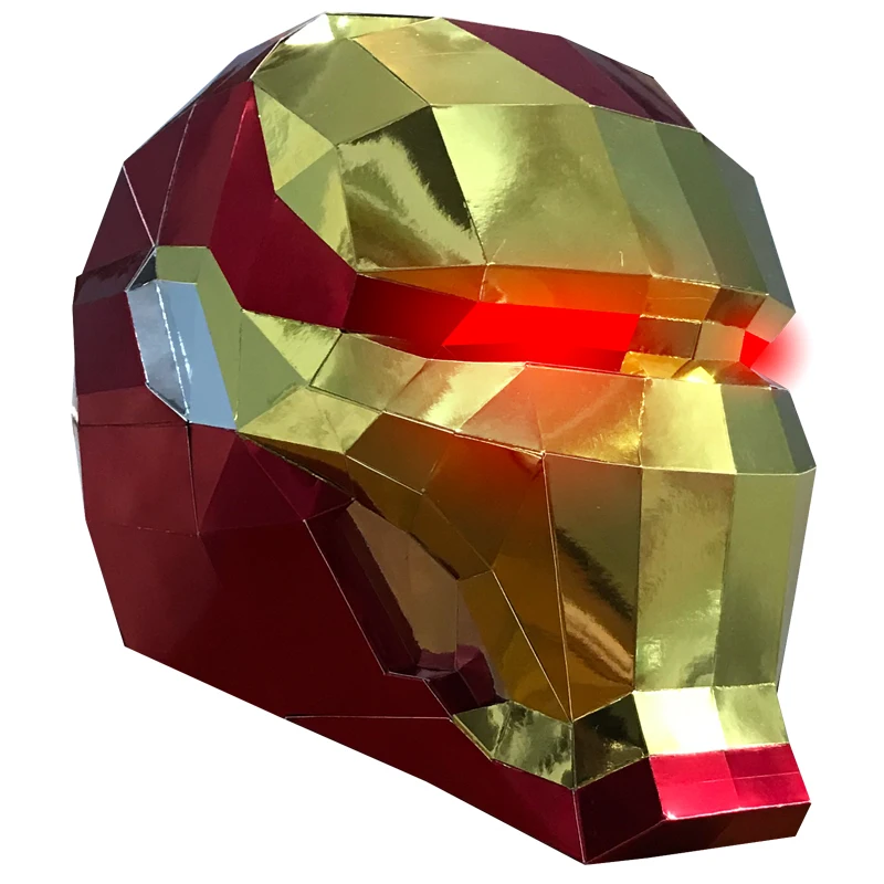 Estartek 3D оригами для ручной работы Ironman MK50 Loki Thanos светодиодный свет глаза шлем для фанатов подарок на праздник
