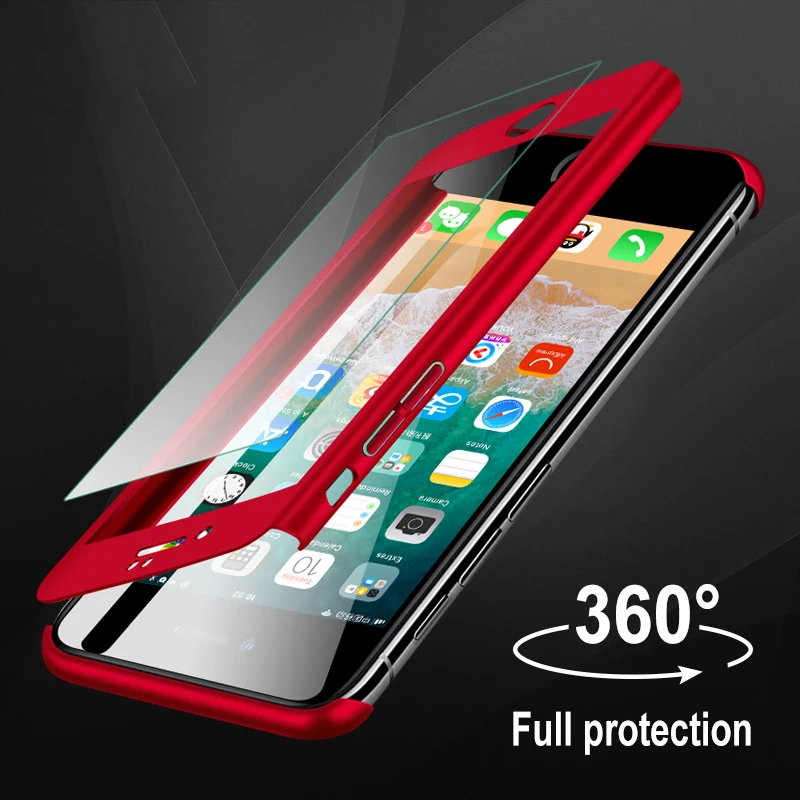 360 Полное покрытие ПК Жесткий Чехол для телефона для samsung Galaxy J6 J4 Plus J5 J7 Prime J3 J8 A3 A5 A6 плюс чехол s с Стекло