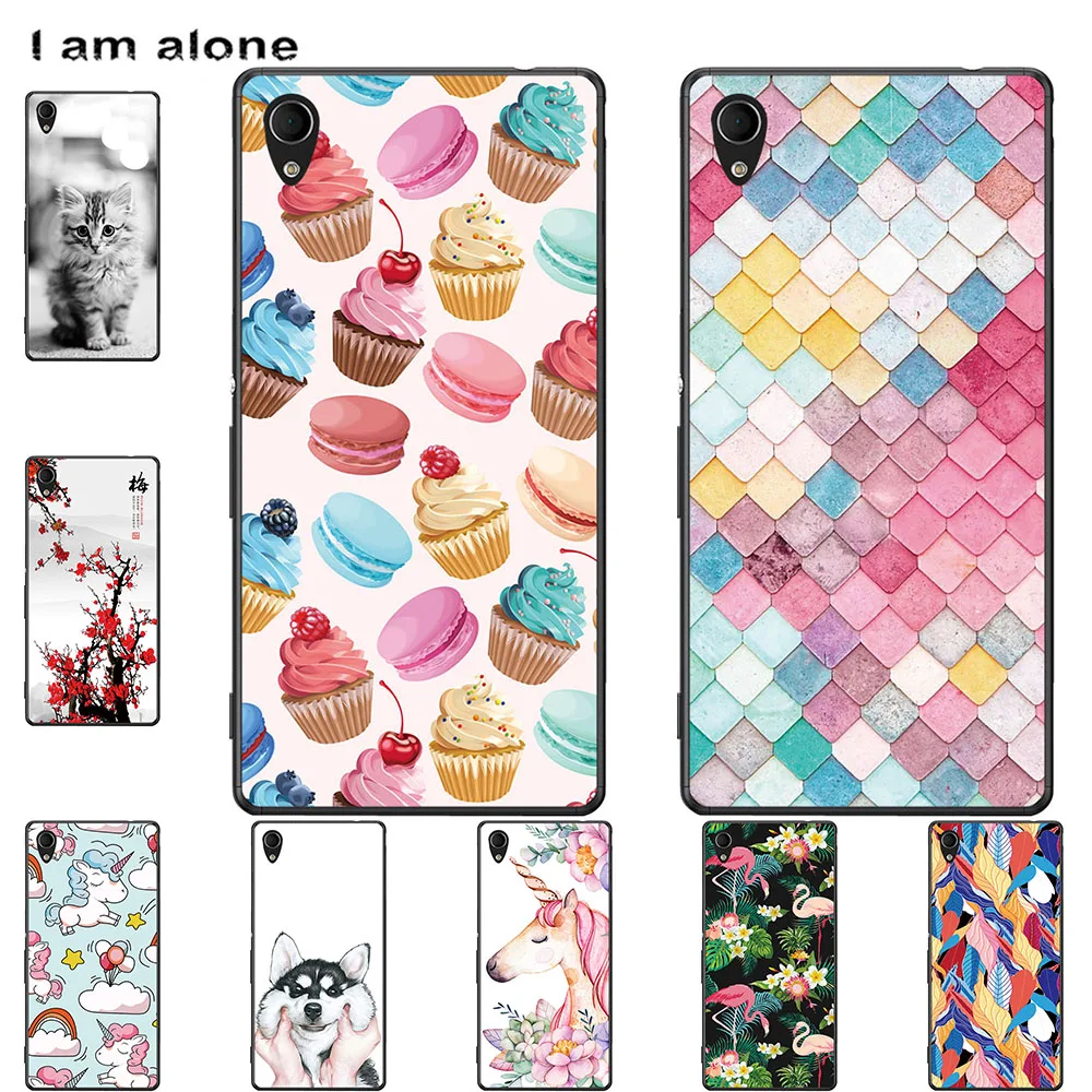 Чехлы для телефонов I am alone Sony Xperia M2 M4 Aqua M5 T3 симпатичная задняя крышка модные чехлы