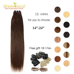 Human Hair Bundles Tied Weft Straight for DIY Brazilian Hair Weave Deals Blonde Machine Made Remy 13 Colors 14