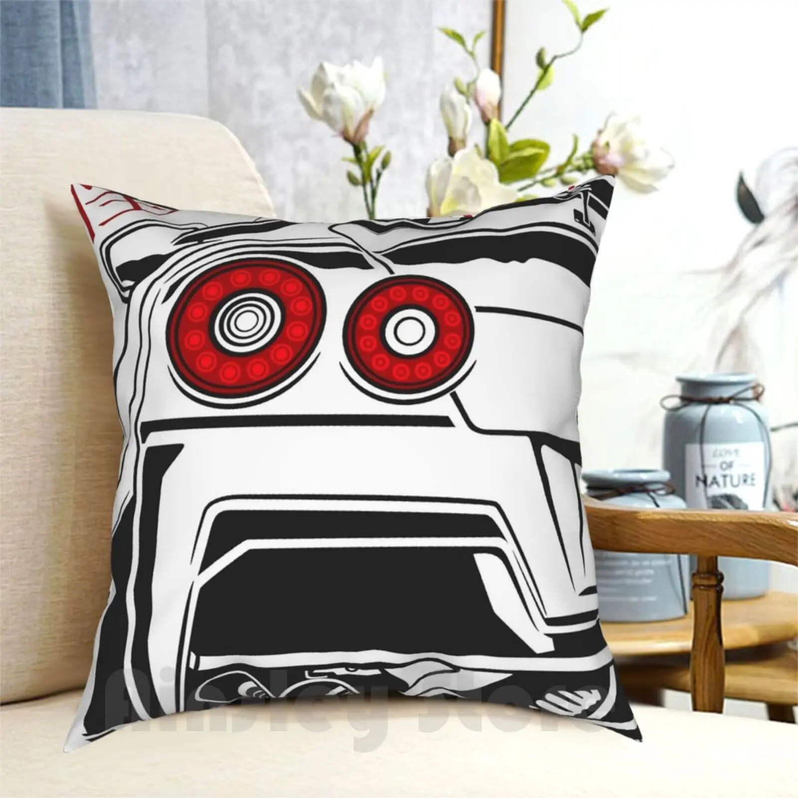 

Gtr Fragment Pillow Case Printed Home Soft Throw Pillow Cars Automotive Automobile Stance Sportcar Japan Nissan Gtr R35