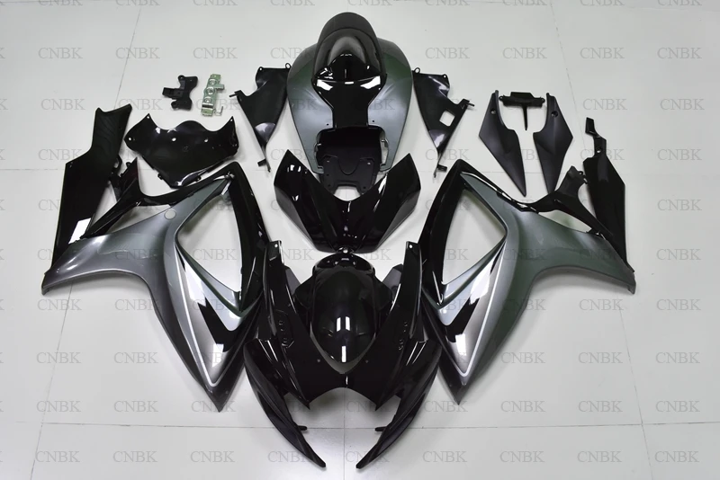 Abs обтекатель для GSXR 600 2006 Suzuki GSXR600 Обтекатели 07 GSX-R600 - 2007 K6 серебристый черный |