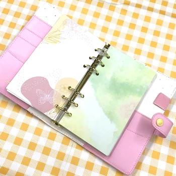 

Lovedoki A5A6 Planner Filler Paper Set for Filofax Spiral Notebook Refill Inner Core Color Paper Scrapbooking School Stationery
