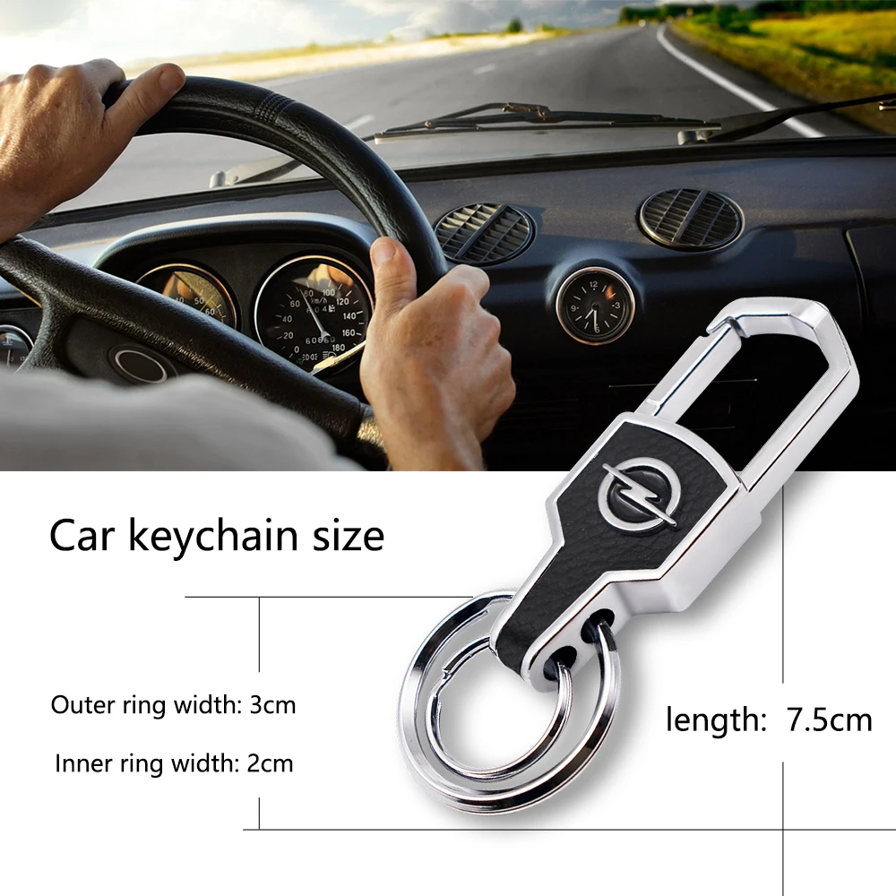 

Car Logo Metal Keychain Key Chain Key Rings Auto Pendant car styling for Opel Corsa Astra Mokka X Crossland X Karl Adam Zafira