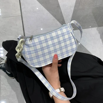 

Women Bag 2020 New Shoulder Bag Fashion PU Soft Leather Retro Chain Messenger Bags Wild Solid Color Small Square Bag