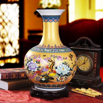 

LUXURY JINGDEZHEN ANTIQUE PORCELAIN ENAMEL DESGIN VASE BIG FLOOR VASE CHINESE CLASSICAL DECORATION LARGE ANCIENT PALACE VASES