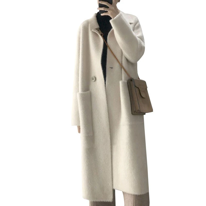 Best Price 2019 Fashion Autumn Knitted Cardigans Women Loose Style Long Sweater Coat Ladies Winter Warm Coats Casaco Feminino High Quality