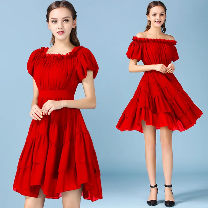 

7236 # Spring And Autumn New Style South Korea-Style Slim Fit Slimming Elegant Solid Color Lace Joint Long-sleeved Dress Women's
