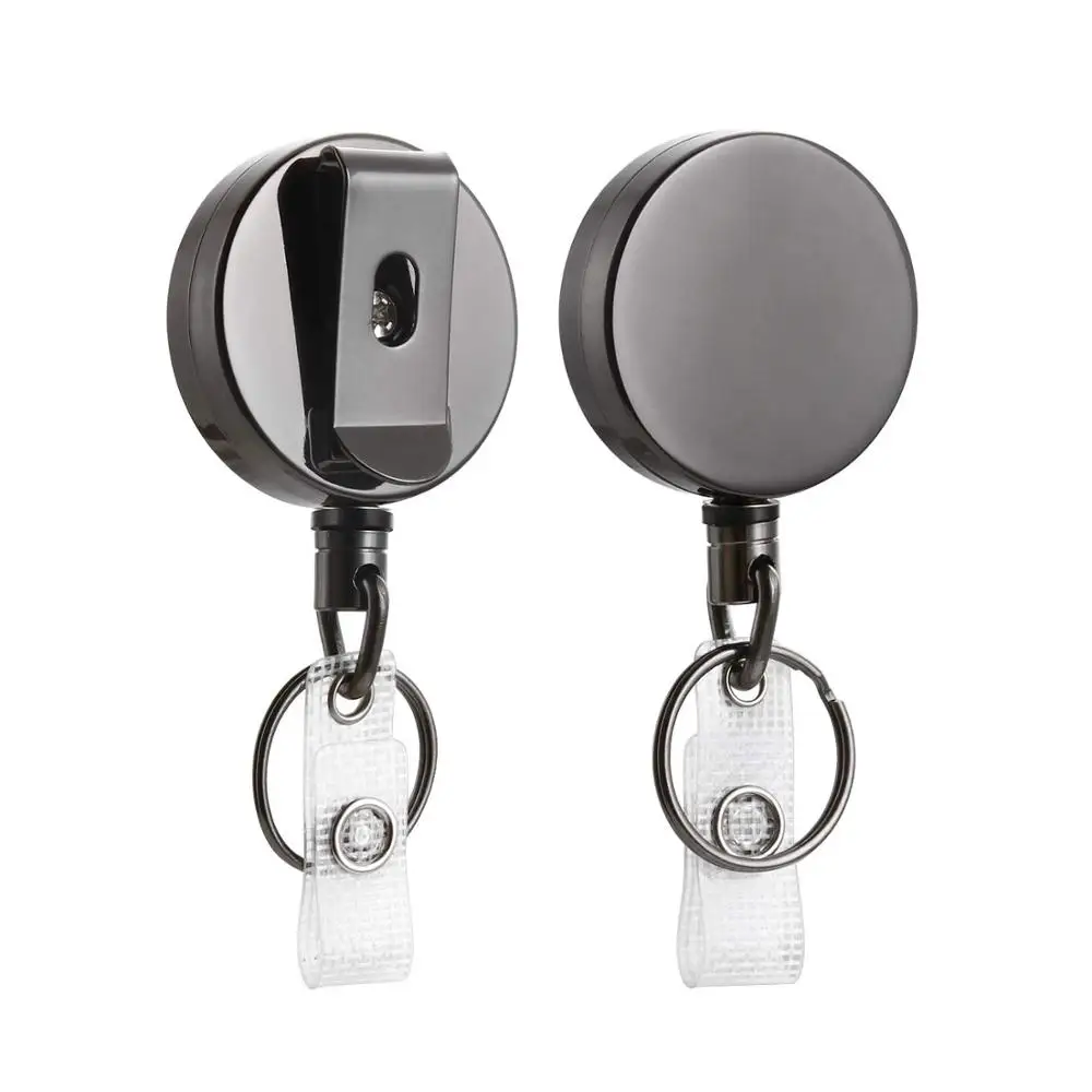 B-Retractable Pull Badge Reel цинковый сплав ABS пластик ID Lanyard Имя тег карты держатель значка катушки откатной ремень брелок зажим