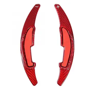 

car accessories interior BPH-Red Carbon Fiber Steering Wheel Shifter Shifting Paddle Fit for M2/M3/M4/M5/M6 X5M/ X6M Car Styling