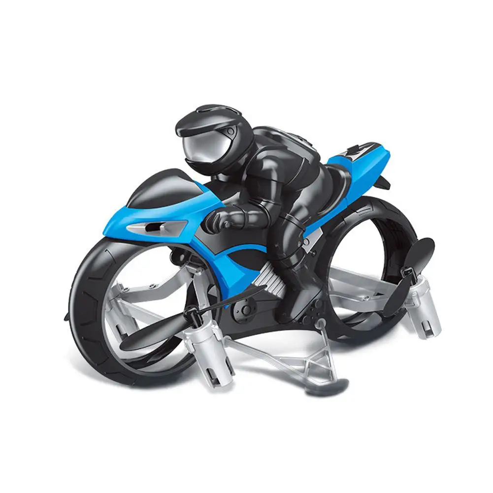 2,4G 4CH 2 в 1 Мини RC мотоцикл с беспилотника с высоким уровнем Скорость RC игрушки, модели мотоциклов дистанционного Управление дрейф Мотор Детские игрушки для подарка - Цвет: Blue
