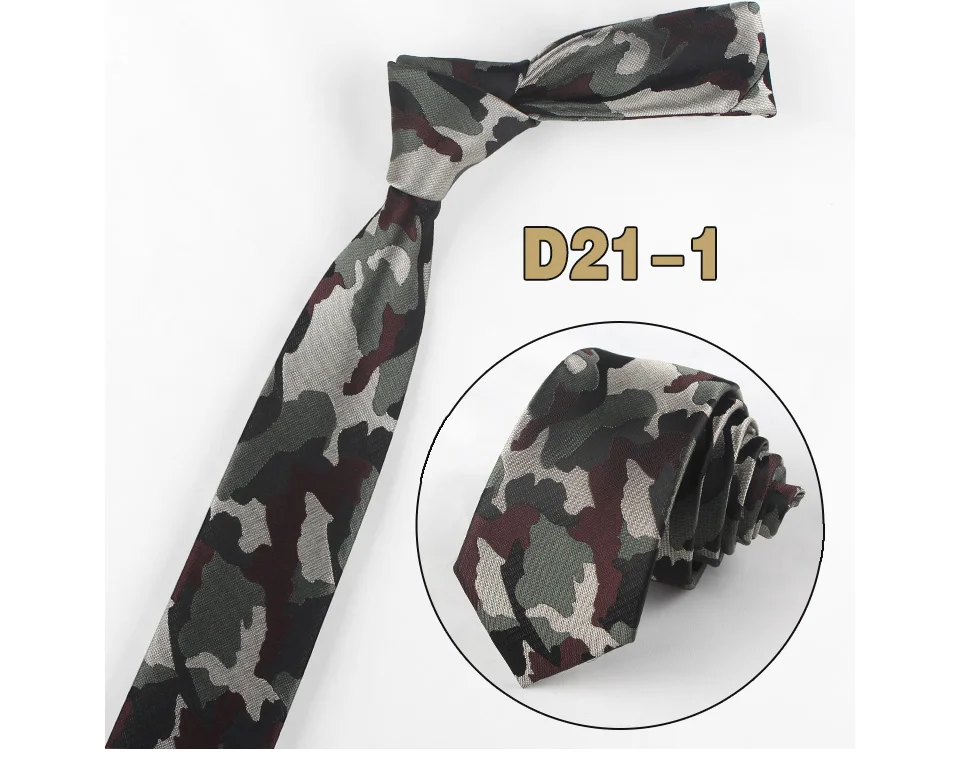 Мужской узкий галстук с камуфляжным узором, 6 см, модные аксессуары для досуга, 1200 Материал полиэстер, жаккард