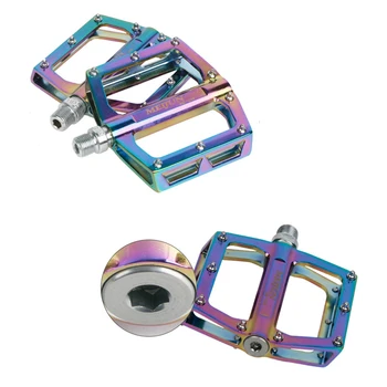 

MEIJUN Pedals MTB Road Mountain Bike Aluminum Alloy Rainbow Bearing Pedals