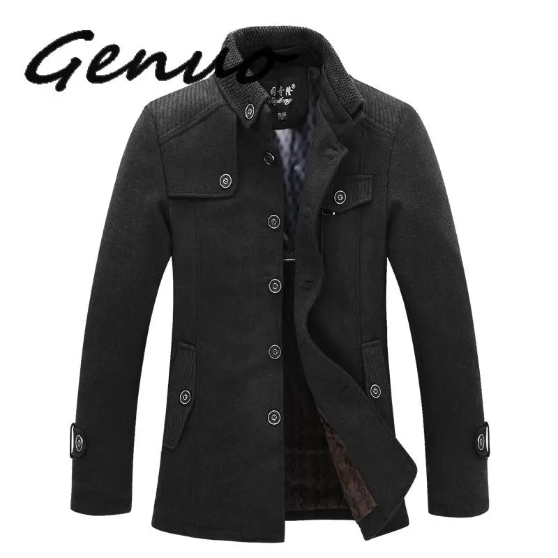 Классическое шерстяное мужское пальто Manteau Homme, зимнее модное мужское пальто из толстого кашемира, повседневное Брендовое пальто, пальто в горошек 3Xl