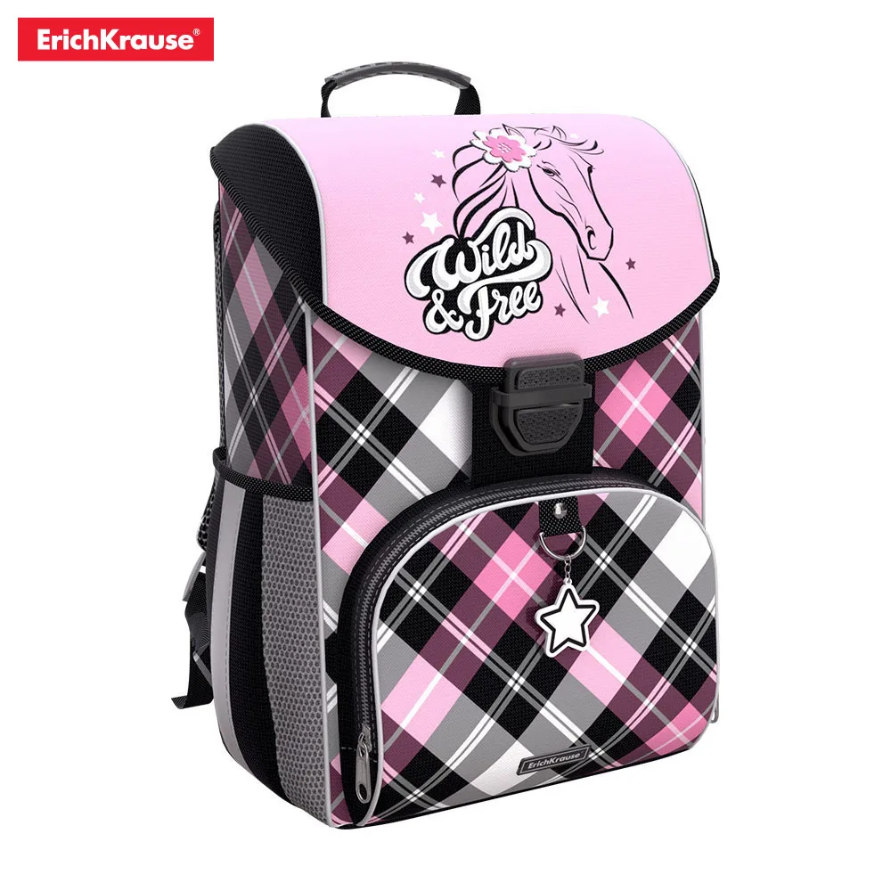 Ученический ранец ErichKrause ErgoLine 15L для девочек Colibri Horse Flower Owl Mimi Dog Music Fox Patchwork Sweet