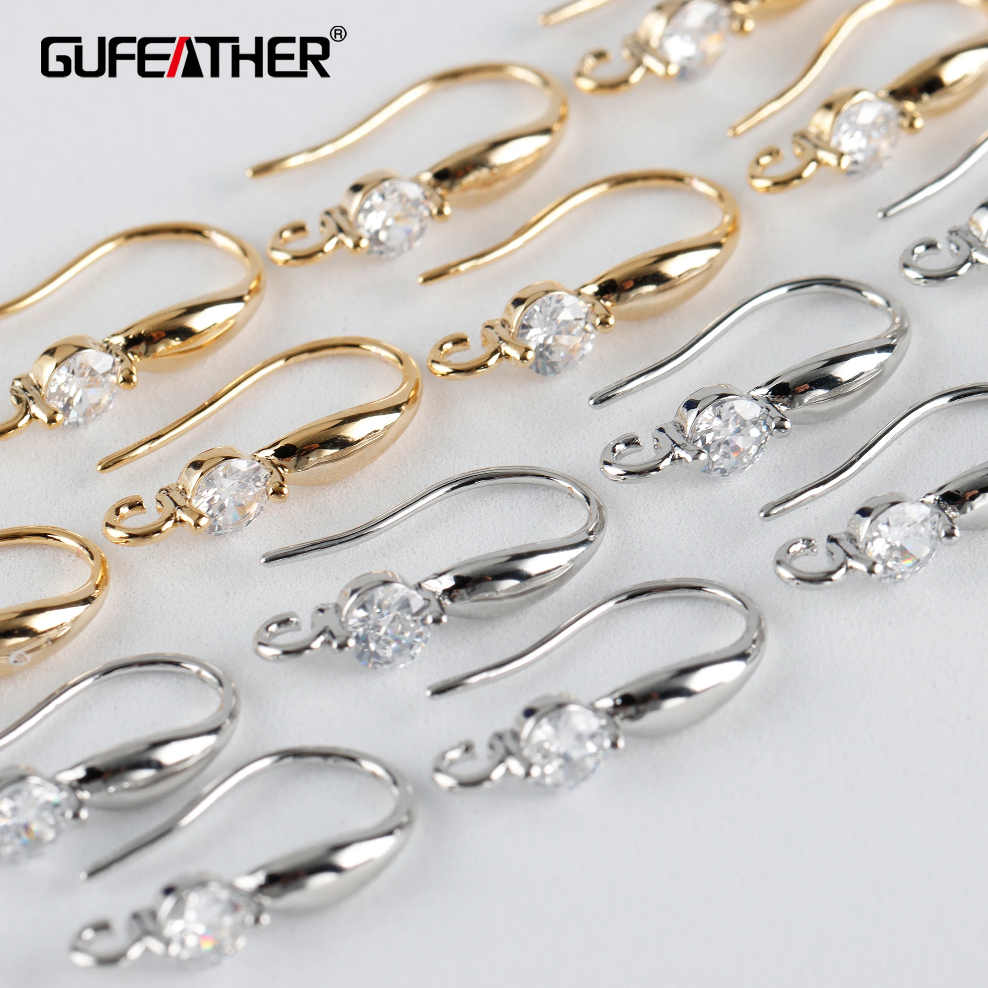 GUFEATHER M926, 보석 액세서리, 18k 금 도금, 구리 금속, 로듐 도..