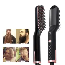 Профессиональная выпрямляющая щетка, керамическая расческа, расческа для волос, расческа для мужчин, выпрямитель для бороды, Влажная и сухая расческа, выпрямитель для волос, плоский Утюг
