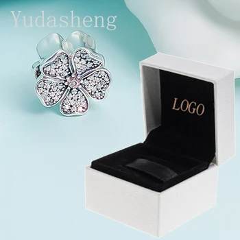 

Shiny White Primrose Charm Bead（with jewelry box）High Quality 1: 1 Factory Wholesale Diy women's Bracelet