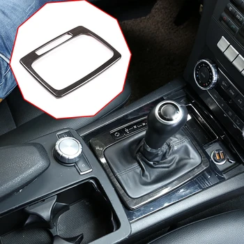 

For Mercedes Benz C Class W204 2007-2013 Car Interior Gear Shift Panel Frame Stickers For Left Hand Drive