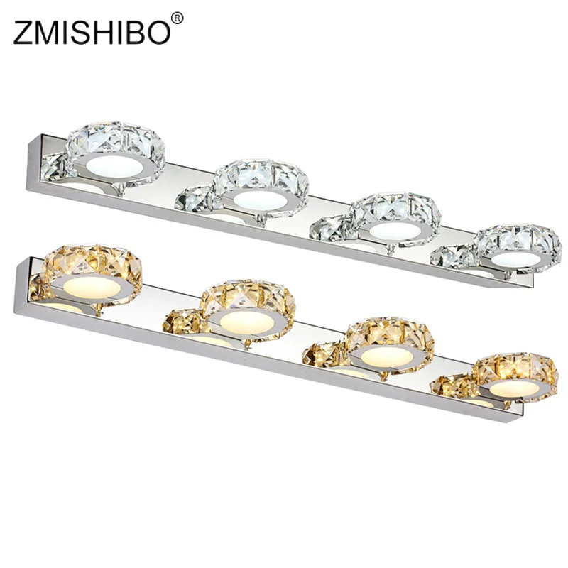 Круглая Хрустальная зеркальная лампа ZMISHIBO 3 Вт/6 Вт/9 Вт/12 Вт светодиодный