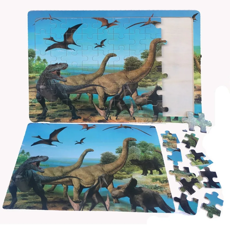 Factory Sales Dinosaur Jigsaw Puzzle Children 100-200 PCs Boys 34-6-7-8-Year-Old 500 PCs Educational Wooden Toy