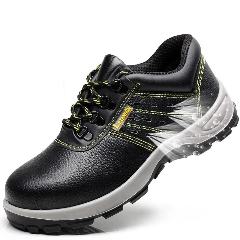 

Men's Outdoor Steel Toe Cap Protective Safety Shoes Men Steel-Mid Sole Puncture Proof Work Shoes Breathable