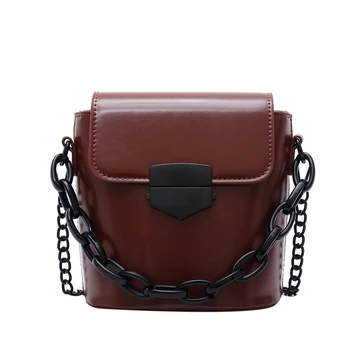 

AUAU-Vintage Fashion Shoulder Bag Wild Chain Crossbody Bucket Bag