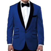 Деловой, банкетный костюм на одной пуговице Блейзер Свадебный Жених формальный смокинг для ужина вечерние Мужской костюм пиджак праздничный Выпускной шаль пальто с отворотом