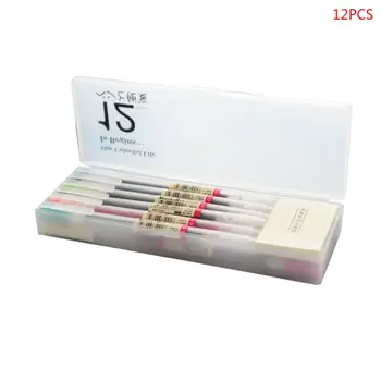 

12 Pcs/Lot 0.5MM Gel Pen Color Ink Maker Pen for School Stationary Office Writing Tool Gift Supply 12 Colours with Case New