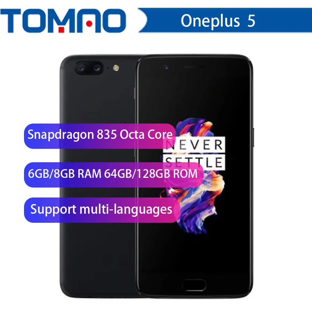 Оригинальный Oneplus 5 ƊG LTE мобильный телефон 2K экран 6/64 ГБ Qualcomm Snapdragon 835