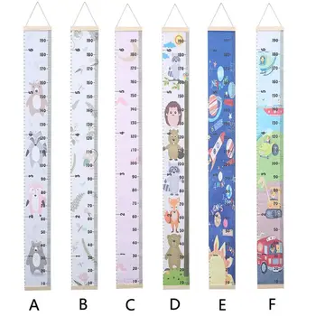 

Kids Baby Growth Chart Wood+Canvas DIY Wall Hanging Measuring Ruler Room Decor DXAD