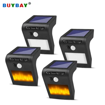 

New LED Solar Light 2 Modes with Doorbell Motion Sensor Solar Lamp Waterproof Flame Effect Lights for Garden Decoration Led Lamp