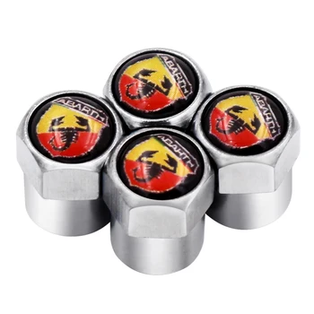 

4 pieces car style Scorpion emblems wheel tire parts Valve stem plugs cover for Fiat Punto Ducato Palio for Abarth 500 124 Stilo