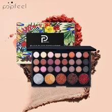 POPFEEL, 29 цветов, стойкая блестящая палитра теней для век, легко носить, палитра для макияжа, водостойкая, мерцающая, натуральные тени для век, макияж