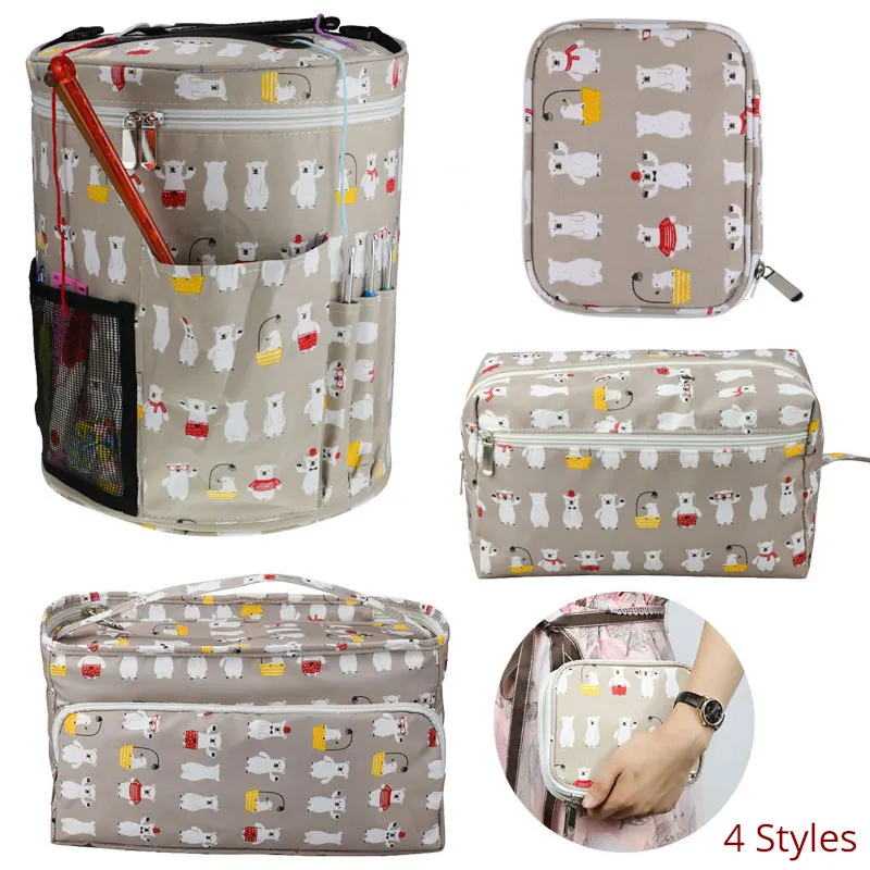 Empty Yarn Storage Bag For Crochet Hooks And Knitting Needles Crochet Bag DIY Weave Sewing Tools Bag 7 Styles Knitting Bag