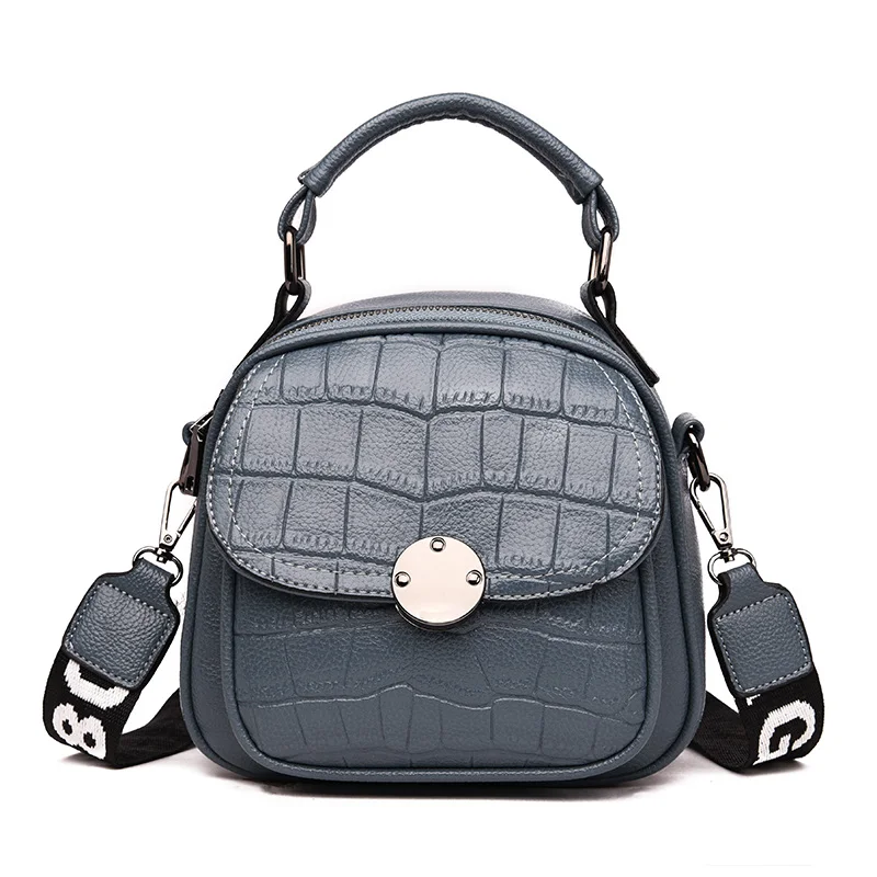 Высокое качество, крокодиловый узор, женский рюкзак, 3-в-1, женский кожаный рюкзак, модные однотонные сумки через плечо, Sac A Dos Femme Mochila - Цвет: Gray