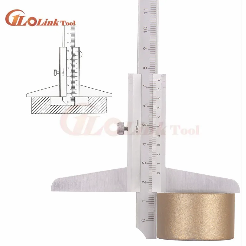 " 0-150 мм Глубина штангенциркуль 0,02 углеродистая сталь метрический манометр микрометр измерительные инструменты высокое качество
