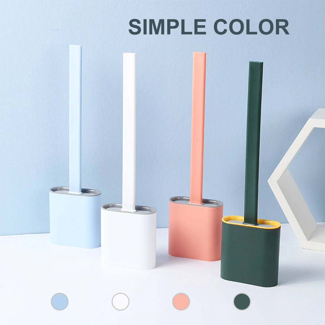 

Wall Mounted Silicone Toilet Brush Long Handle Soft Bristled Toilet Cleaning Brush No Dead Angle Decontamination Toilet Hot Sale