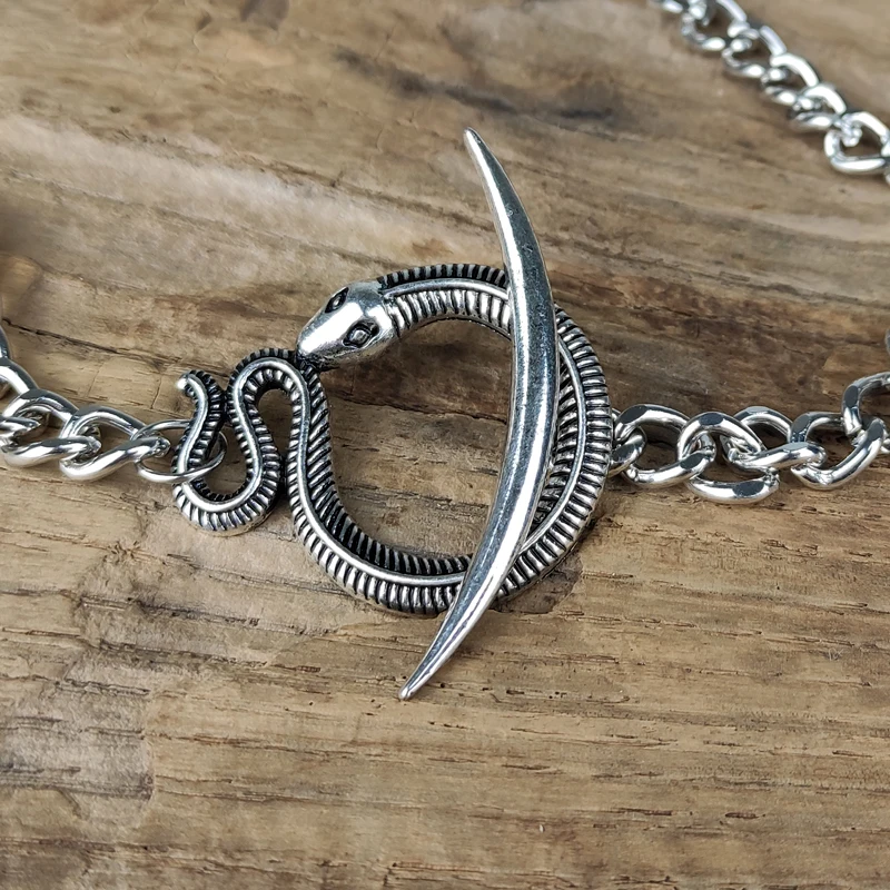 Snake choker Serpent necklace Bead Crochet necklace Totem necklace Ouroboros 