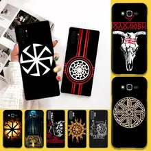 Slavic symbol Kolovrat Soft Silicone Black Phone Case For Samsung Note 7 8 9 10 Lite Plus Galaxy J7 J8 J6 Plus 2018 Prime