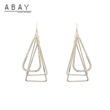 

Fashion Hot Sale Triangle Earrings Women 2020 New Simple Temperament Geometric Exaggeration Irregular Design Female Ear Pendant
