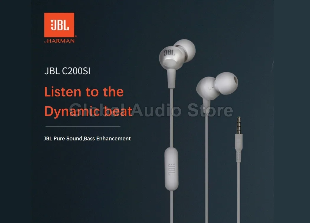 JBL C200SI бас стерео наушники Go для Мобильные телефоны Android IOS телефоны наушники как рок Циркон аудиофоны с микрофоном наушники