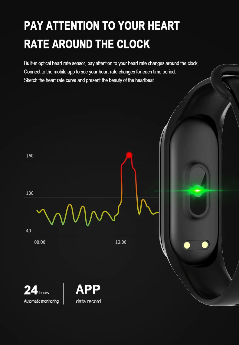 M4 смарт-Браслет фитнес-трекер часы монитор артериального давления Smartband водонепроницаемый спортивный здоровье детский браслет подходит для мальчиков и девочек