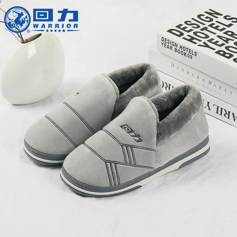 

Warrior Winter plus Velvet Warm All Edges Included Cotton-padded Shoes 2019 New Style plus Cotton Indoor Home Anti-slip Couples