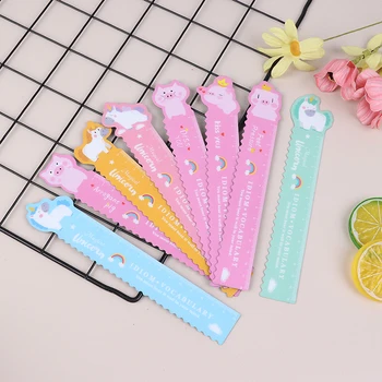 

18 Cm Cute Bendable Ruler Magnetic Flamingo Cute Pink Leopard Drawing Ruler For School Kids Painting Gift Korean Stationery