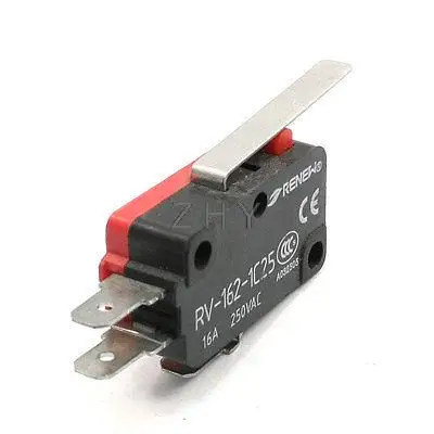 

AC 250V 16A SPDT 27mm Straight Hinge Lever Momentary Miniature Micro Switch