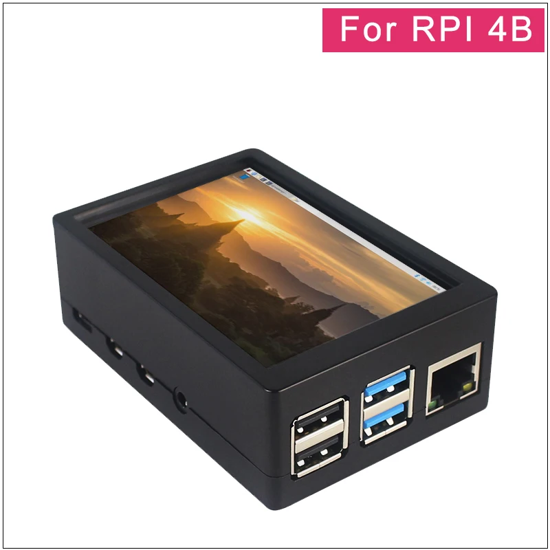 For RPI 4B 3,5 дюймовый Raspberry Pi 3 Model B+ сенсорный экран 480*320 ЖК-дисплей+ стилус+ ABS чехол для Raspberry Pi 4 Модель B/3B+/3B - Цвет: For RPI 4B